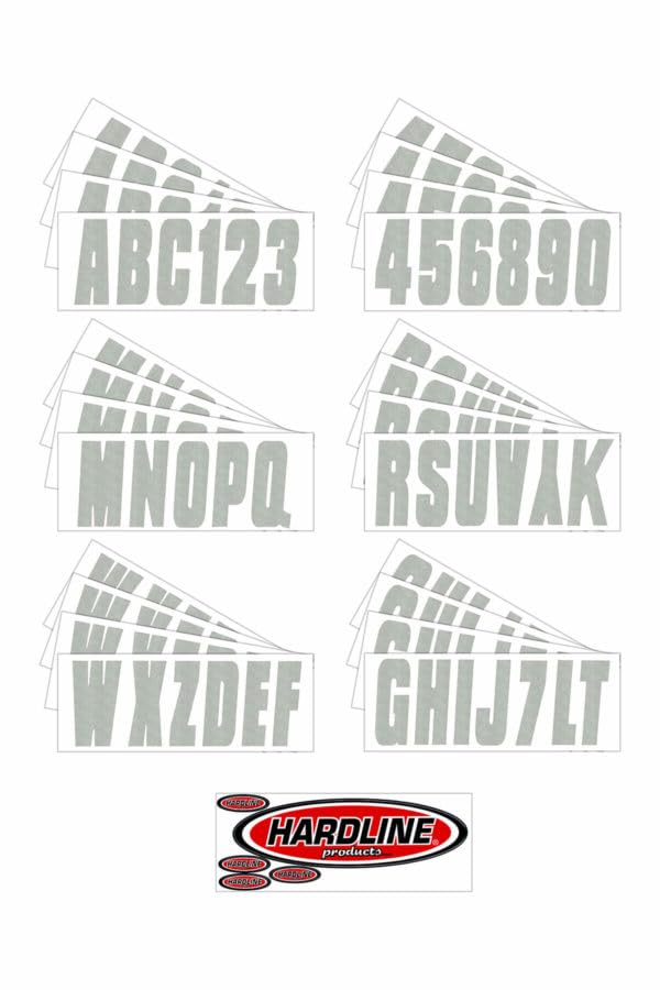 Image of Hardline Products Series 200 Factory Matched 3-Inch Boat & PWC Registration Number Kit - SIL200EC