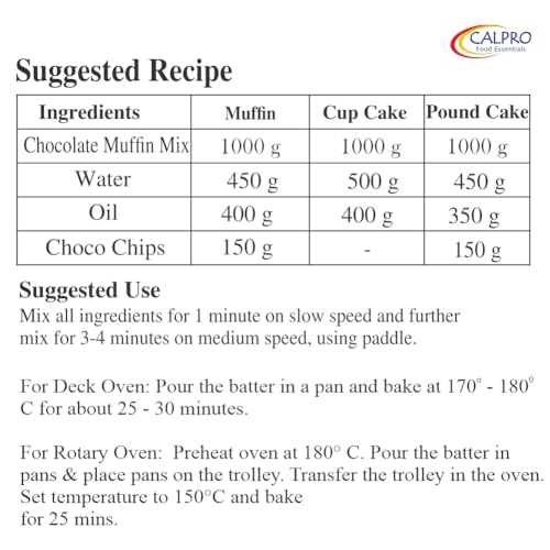 Image of Egg Free Chocolate Muffin Mix: Instant Premix for Baking | Richness In Mouth, Soft And Favourite, Buttery Flavour ! Melt-In-Mouth -100% Vegetarian ! Muffin Mix -1KG