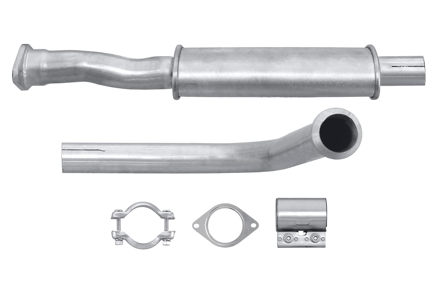HELLA 8LC 366 025-621 Tłumik środkowy - Easy2Fit® Kit - w środku - dwuczęściowy - Komplet z elementami do montażu