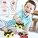 Monster Truck Toys for Ages 2-4, Friction Cars for Toddlers 1-3 Push and Go 360° Rotating Stunt Car for 2+ Year Old Boys Girls Gifts (2 Pack - Red and Yellow)