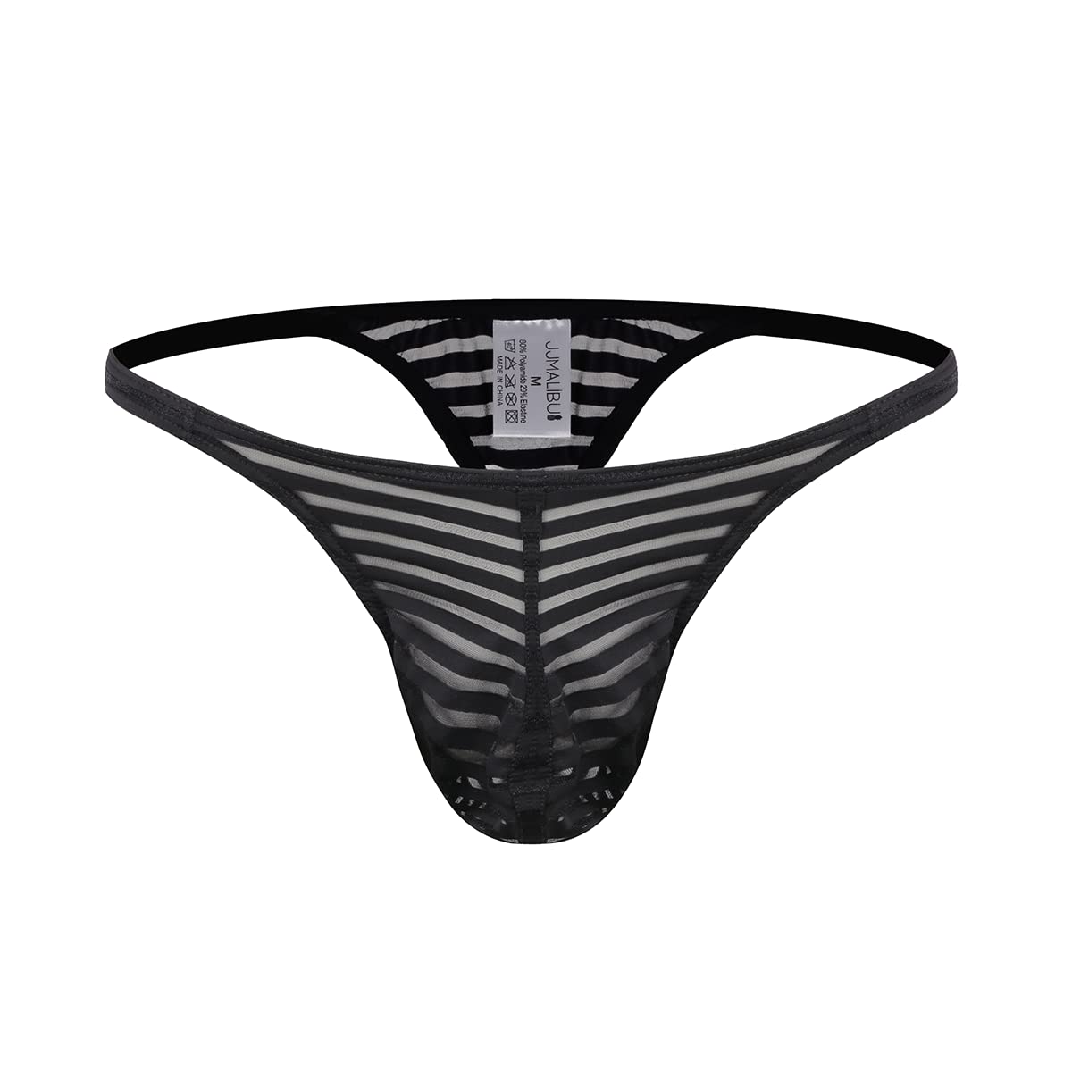 JJ Malibu Men's Stretchy Elastic Breathable Bikini Underwear Brief Thong with Special Pouch Design