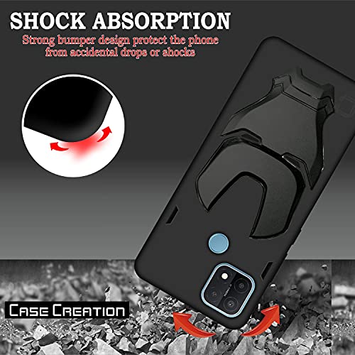 Image of COVERLY Official 3D Touch Feel Trending Real Hero Avengers Logo Mask Soft Rugged Grip TPU Iron Man Super Power Cartoon Movie Silicone Matte Strong Back Cover for Oppo F15 (2020) -HD Black Avenger