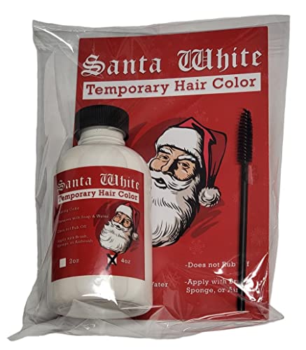 Santa White Temporary Hair Color Liquid with Brush