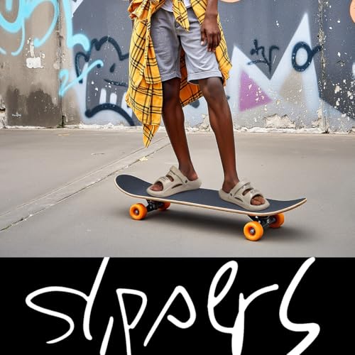 Dikermoon Men's Trendy Pillow Slides, Soft Sole Lightweight Home Shower Non-slip Beach Slides, Comfort Slippers, Massage, EVA Sandals2