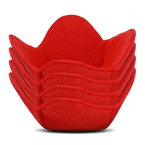 Microwave Bowl Huggers Warmers for Food Microfiber Heat Resistant Food Warmer Set Microwave Safe Handle Hot and Cold Bowls Holder Without Burning Your Hands Set of 4 Microwave Bowl Huggers