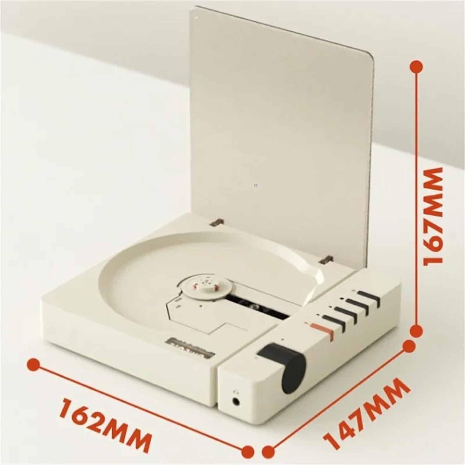 Lettore CD portatile ricaricabile, design retrò compatto con uscita SPDIF/coassiale, lettore audio analogico per uso domestico