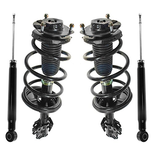 Image of TRQ Front and Rear Complete Strut Assembly & Shock Absorber Kit Complete Strut & Coil Spring Assembly Compatible with 2004-2010 Toyota Sienna