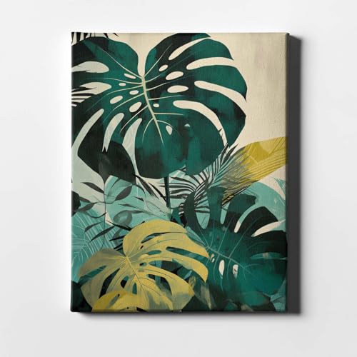 Toile encadrée tropicale haut de gamme Jungle Forms III Spiffing Prints - 3