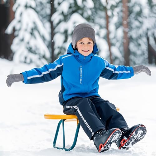Image of 6 Pack Winter Hats and Gloves Beanies Hat and Glove Set Warm Beanies Hat Elasticity Full Finger Glove for Cold Weath