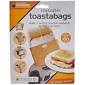 Toastabags Broodroosterzak, dubbelpak, 100 keer bruikbaar, goud