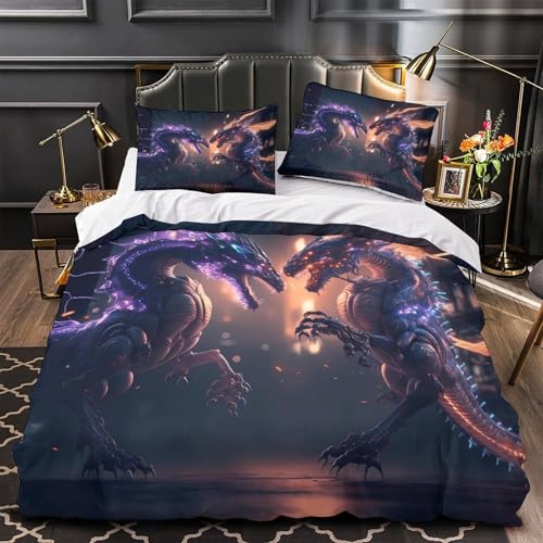 Linge de lit lion 3D microfibre de qualité supérieure 260x220 - 2
