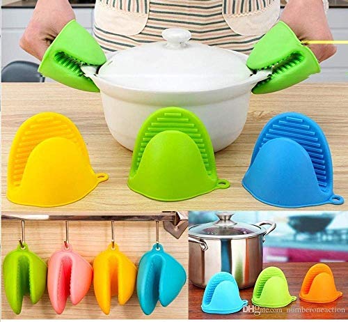 LIRABS 2 Pcs Silicone Heat Resistant Hot Pot-Vessel Holder Pinch Grip (1 Pair) (1)