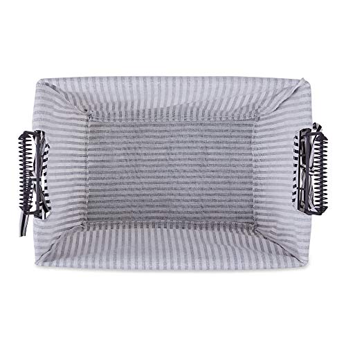 DII-Metal-Farmhouse-Lined-Basket-Contemporary-Storage-Container-Ticking-Stripe-Assorted DII Metal Farmhouse Lined Basket Contemporary Storage Container Ticking Stripe Assorted