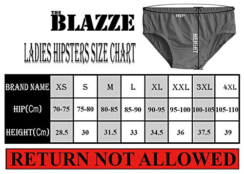 Image of THE BLAZZE C1023 Women's Cotton Lingerie Panties Hipsters Briefs Underwear Bikini Panty for Women