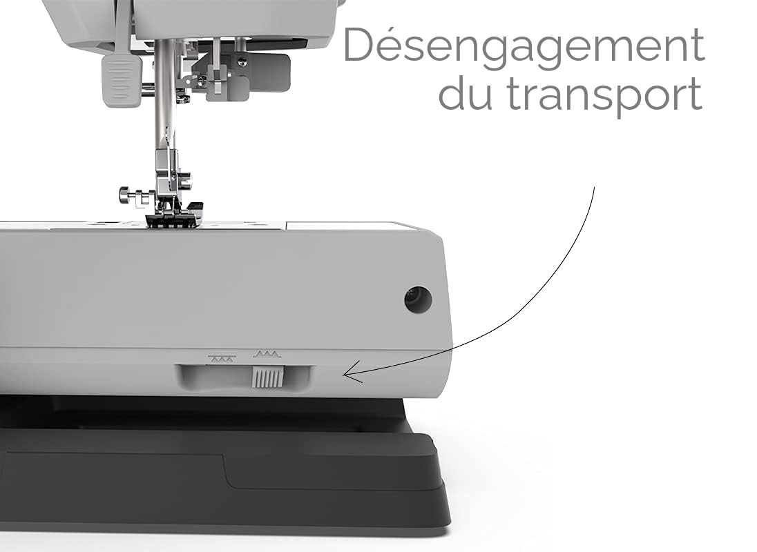 Necchi Q132A Machine à coudre, intérieur en aluminium moulé sous pression, coque en ABS, noir, régulier