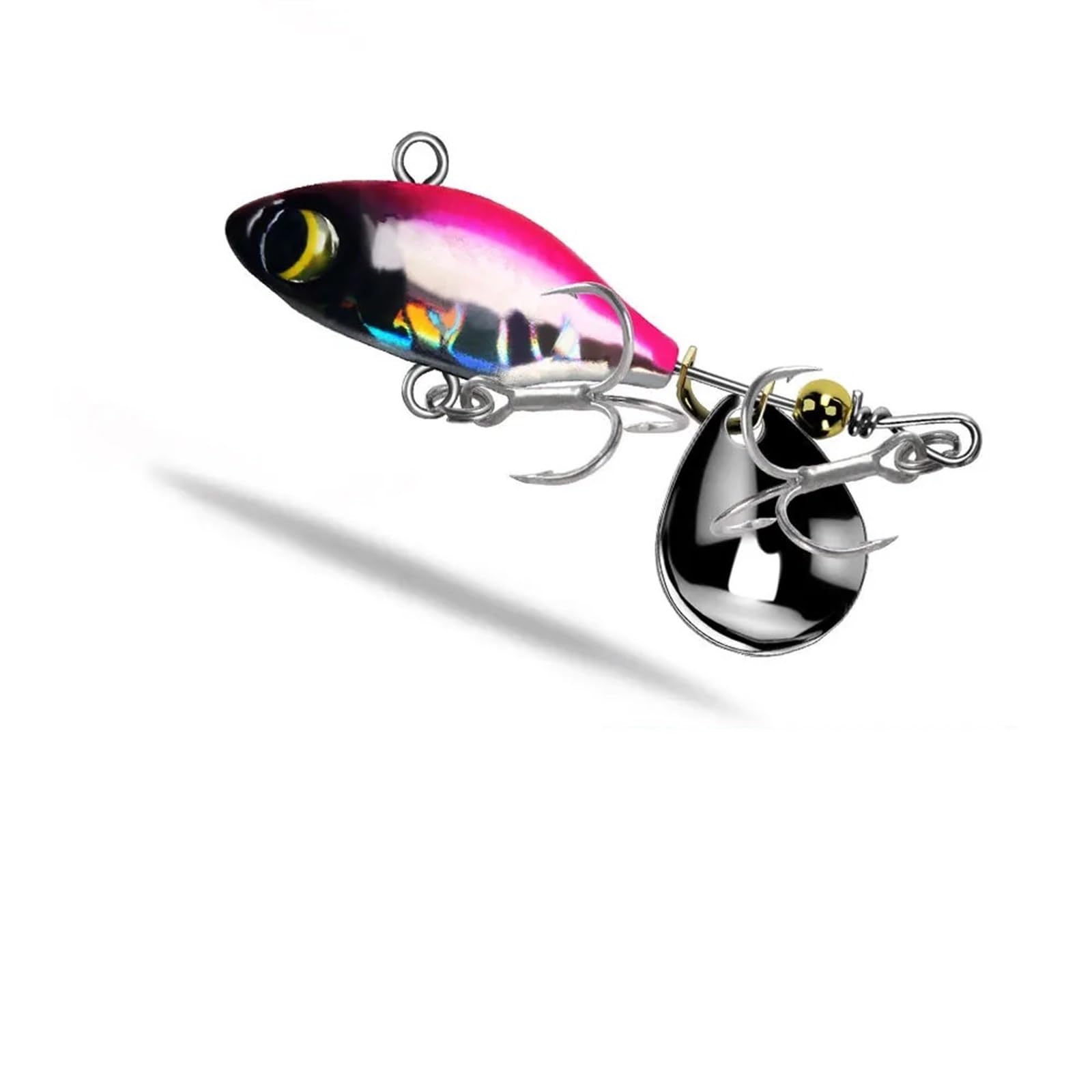 Nuovo Wobble Rotante In Metallo VIB Vibrazione Bait Spinner Cucchiaio Jig Esche Da Pesca 7g 10g 14g Artificiale Esche Dure Paillettes Pesca Lure
