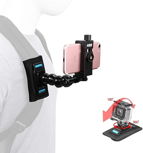 Correa de hombro para teléfono móvil, soporte de teléfono móvil, con brazo de extensión flexible de 360 , para iPhone, Samsung, Google Pixel, Gopro