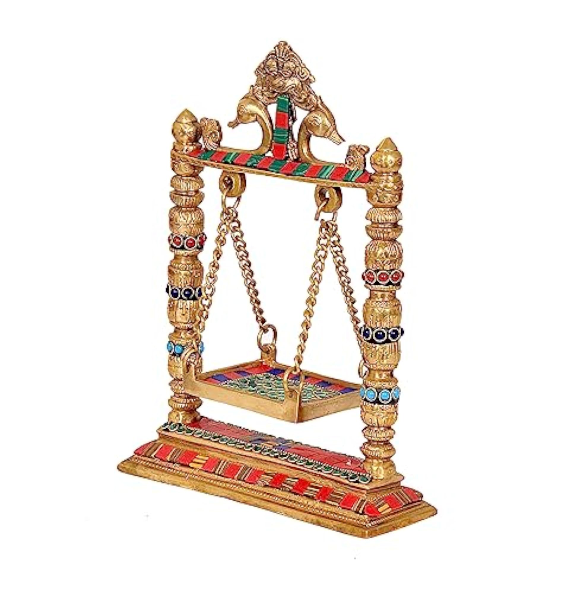 Brass Swing Jhula for Ladoo Gopal Idol, Gift