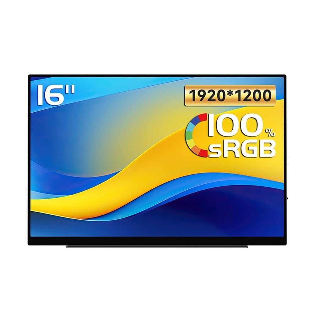 Monitor Schermo secondario Touch Screen IPS da 16 Pollici con risoluzione 1920 * 1200 e 60 Hz for Giochi da Ufficio Schermo Portatile