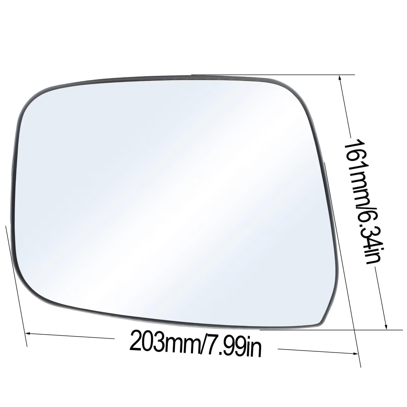 Verre De Rétroviseur Rétroviseur Latéral Chauffant pour Nissan pour Navara pour D40 pour Pathfinder pour R51 2005-2013 avec Plaque À Clipser Côté Gauche/Droite Glace De Rétroviseur Extérieure(Right)
