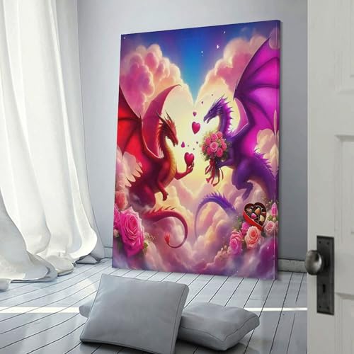 Peinture sur toile ptérosaure haut de gamme pour une décoration murale raffinée de salon