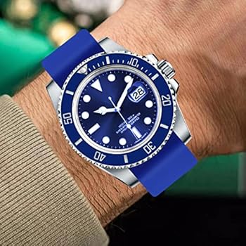Kai Tian 18 mm 20 mm 22 mm siliconen universele horlogeband gebogen uiteinde twee kleuren zwart wit groen blauw oranje rood grijs rubber snelsluiting horlogeband voor mannen vrouwen, zwart-grijs, 18mm