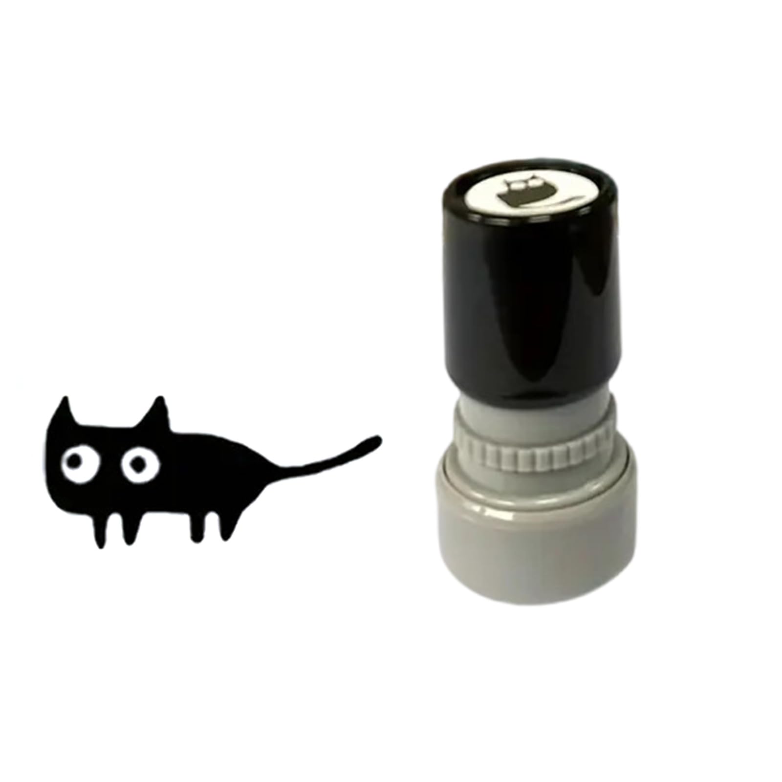 Kitten Animal Themed Stamp Scrapbooking Decorative Motivational for Scrapbooking Journal Planner Notebook Craft with Tail Handle