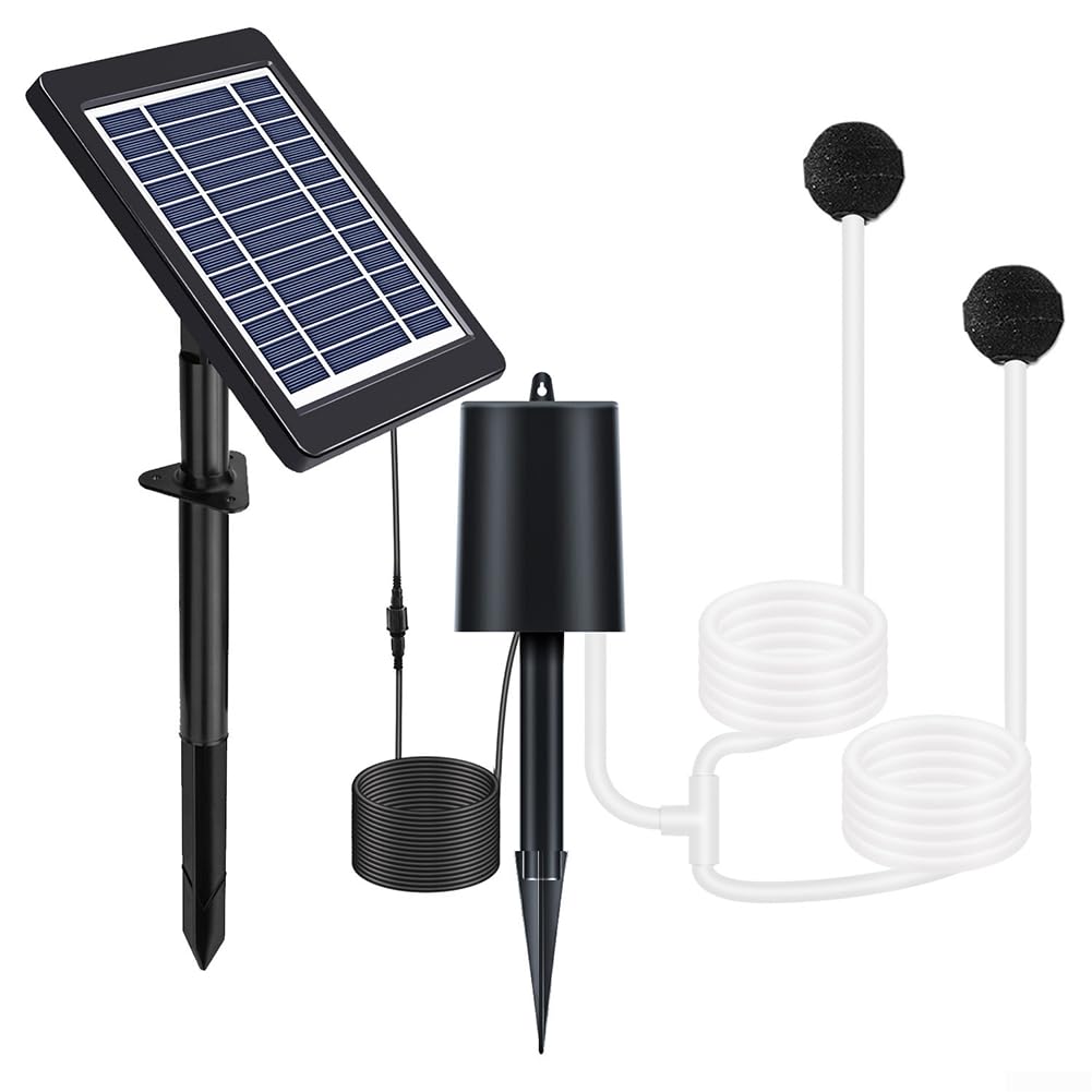 Bomba solar para jardín ideal en estanques y tanques de peces con burbuja portátil