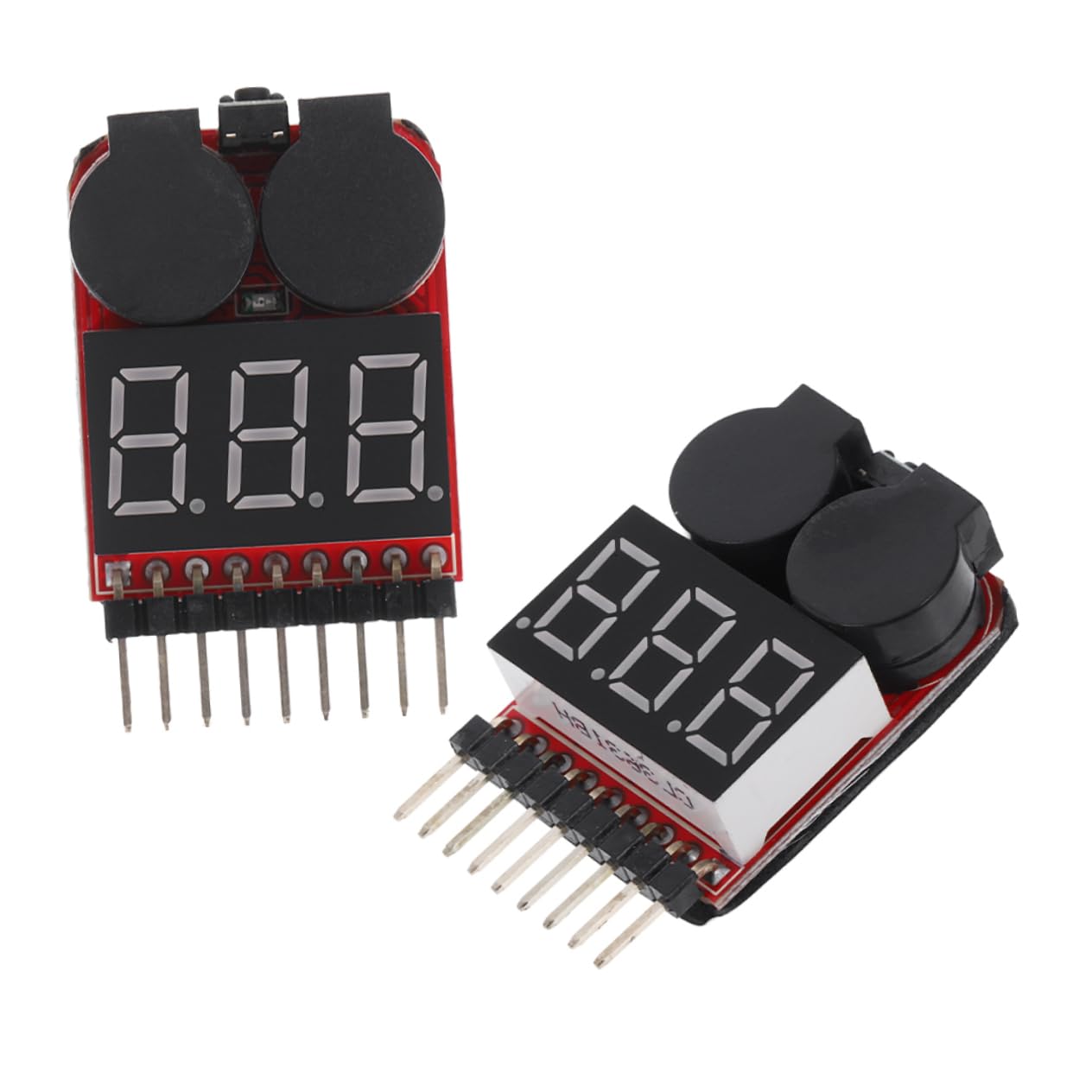 Angoily Multi-Battery Voltage Tester Low Voltage Alarm Bb Sound Alert for 18s Lithium Batteries for Car and Home