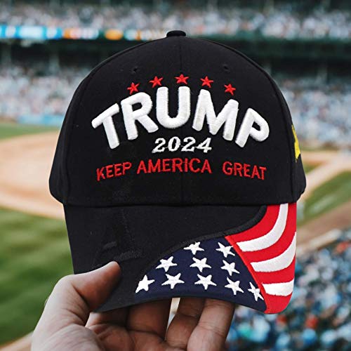 Maak Amerika weer geweldig Hat, Trump 2024 Amerikaanse vlag geborduurde pet, verstelbare Keep America Great Baseball Hat - Image 5