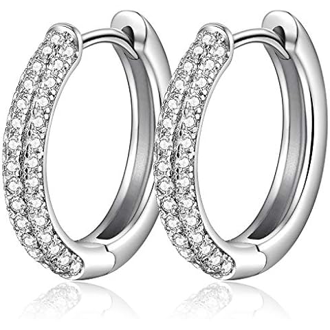 Jiamiaoi 15mm Sterling Silver Hoop Earrings Cover