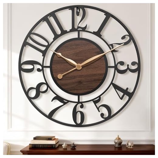 Mu Zi famlily 30 Inch Extra Giant Oversized Large Wall Clock, Modern Decorative Black Metal Big