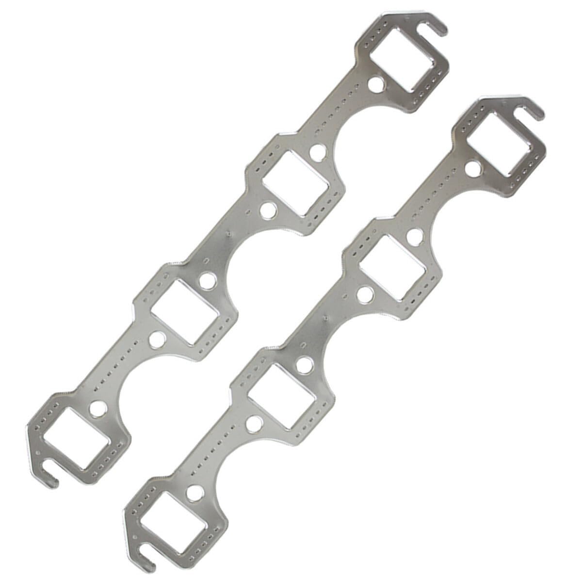 SBF Aluminum Exhaust Gaskets, Rectangular Port, Compatible with Ford 1962-95 260-289-302-351W