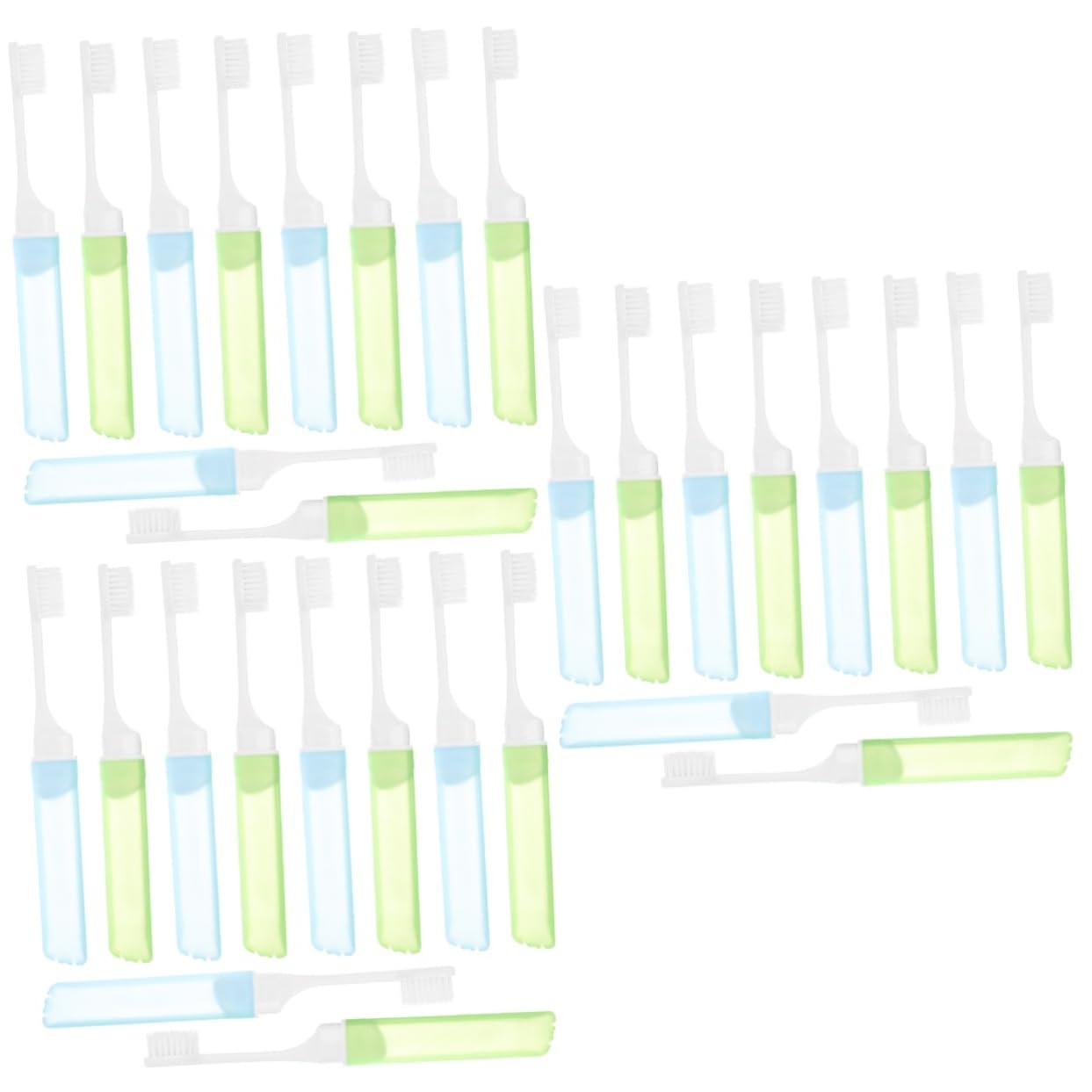 Healvian 30piezas Cepillos De Dientes Plegables Portátiles Para Viaje Para Camping y Uso Diario Diseño Compacto y Liviano