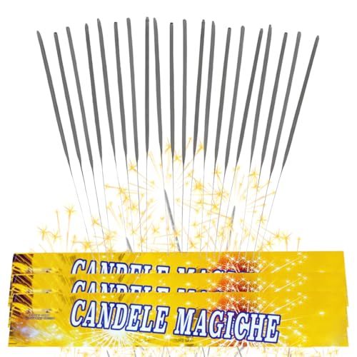 48 Candeline Magiche 25 CM Scintille Luminose Scintillanti Per Matrimonio Compleanno Capodanno Party