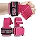 Gym Lifting Dowel Straps Neoprene Padded Wrist Wraps for Weight Training, Bodybuilding & Fitness – Wrist and Grip Support, 2 Pack (Jet Pink)