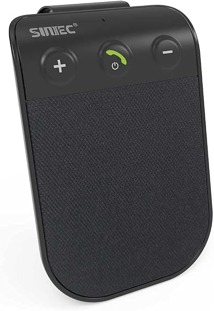 SUNITEC Hands Free Car Phone Kit Bluetooth,Support Siri Assistant,AUTO Power ON Off,Voice Guidance,Wireless Handsfree Bluetooth Car Kit with Visor Clip- BC936