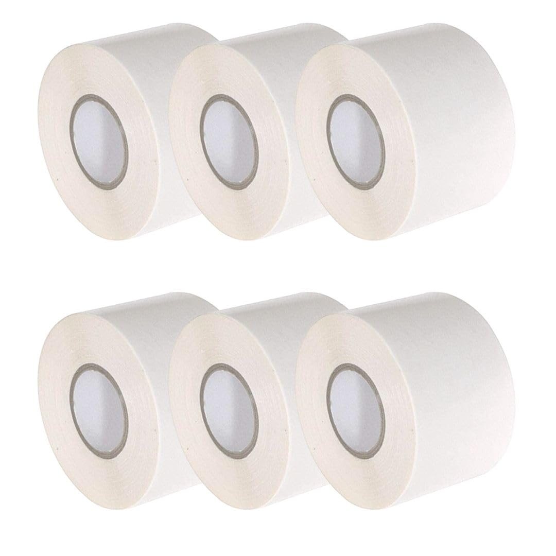 Gocableties White Wide Electrical Tape, 50mm x 33m, 2" Strong Self-Adhesive PVC Insulation Tape for Insulating, Repairing and Protecting Electrical Wires, 6 Rolls