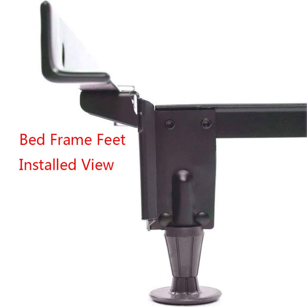 CAFORO Replacement Bed Frame Feet, 2Piece Steel Stem