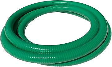 Gloxco Heavy Duty Green PVC Suction Hose for Water Transfer, 70 PSI Max Pressure, 1-1/2