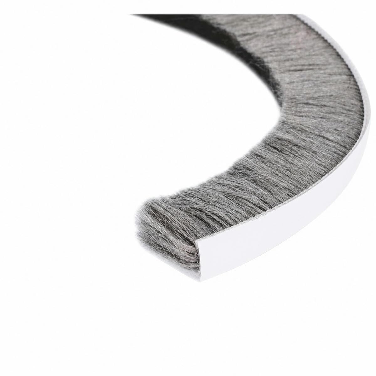 5/10/20 Meter Self-Adhesive Sealing Wind-Proof Brush Strip Home Door Window Sound Insulation Dust Strip Weather Stripping-9x23 Grey-5M