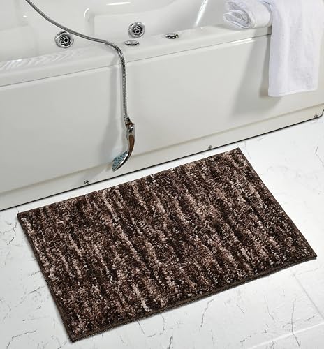 Image of Bathroom Mat Anti Slip Bathmat Water soak Absorbent Mats (40x60 CM, Brown)