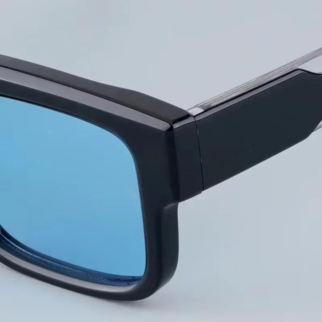 Occhiali da sole classici da uomo in acetato con montatura in metallo dorato e argento