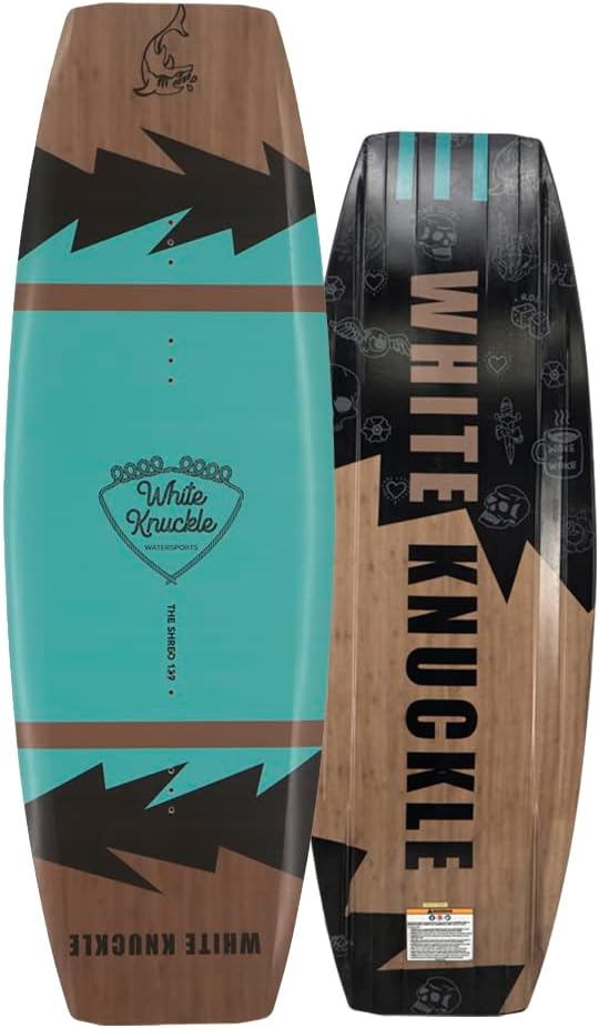 White Knuckle The Shred 129cm Wakeboard - Beginner-Intermediate Level with Molded-in Fin