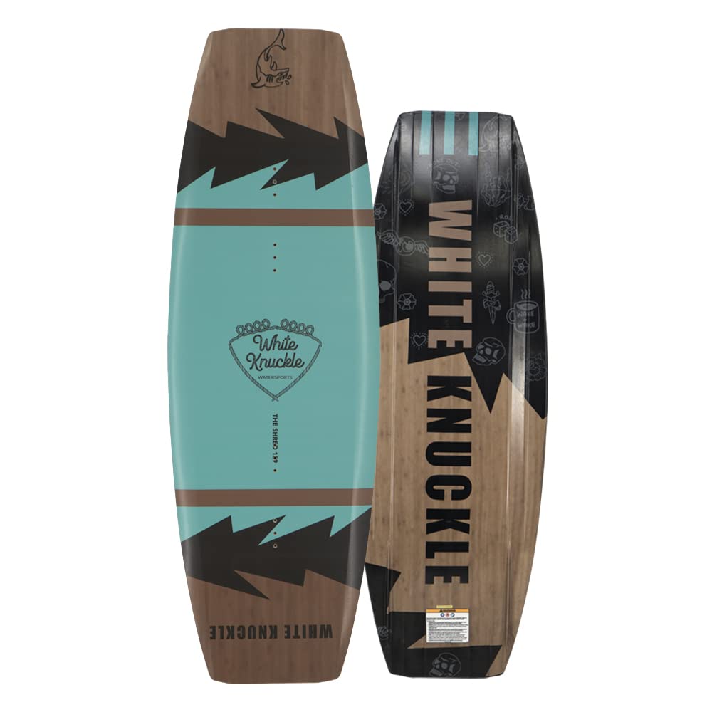 White Knuckle The Shred 129cm Wakeboard - Beginner-Intermediate Level with Molded-in Fin