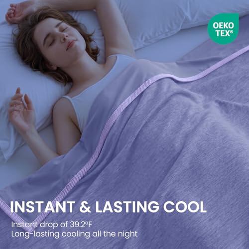 Image of Topcee Cooling Blanket Queen Size 90 inchx90 inch for Hot Sleepers Summer Blanket