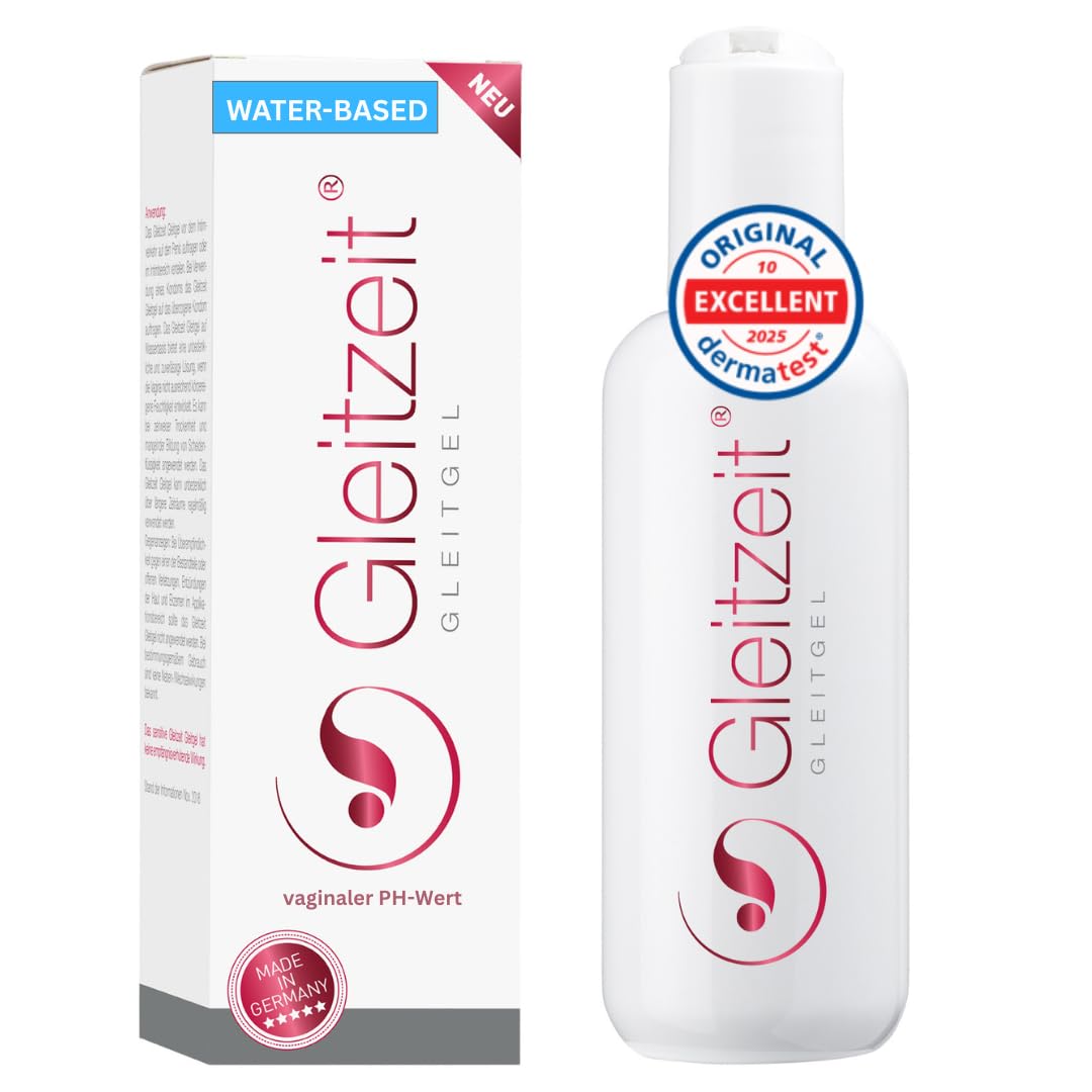Gleitzeit® Gleitgel wasserbasiertes für Frauen 250ml, sensitiv, dermatologisches Intimgel, Gleitmittel ph neutral, geruchneutral & hautfreundlich