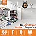 SURAIELEC 12 Gauge Retractable Extension Cord Reel, 50 FT 12 AWG/3C SJTOW Heavy Duty Power Cord, 3 Outlets Triple Tap, 15 AMP Circuit Breaker, Ceiling/Wall Mount, ETL Listed