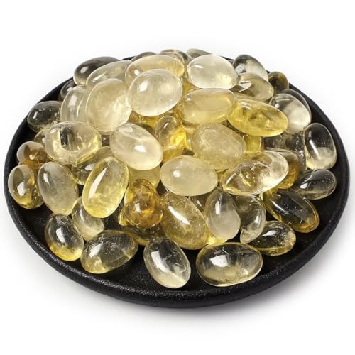 Image of Citrine Healing Crystal Stone Set - 24 to 34 pieces, 0.6 inch Natural & Polished Stones for Healing, Meditation, Reiki, Chakra, Crafting & Decoration