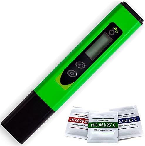 Digital pH Tester - High Accuracy Meter Of ±0.05 pH - Suitable For Water, Food, Aquarium, Pool & Hydroponics - Buffer Solution Included